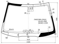 Стекло Лобовое Honda Accord 02-08/Acura Tsx 4/5d 04-08 XYG арт. FW02388 LFW/X