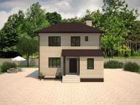 Проект жилого дома STROY-RZN 22-0003 (120,3 м2, 10,39*9,35 м, газобетонный блок 400 мм, облицовочный кирпич)