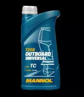 Масло моторное MANNOL (7208-1) Outboard Universal 2T 1л минеральное