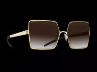 Титановые солнцезащитные очки GRESSO Alexandria - квадратные / коричневые