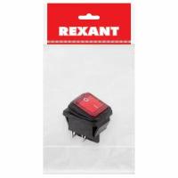 Выключатель клавишный с подсветкой 15А 4с rexant 36-2360-1 250В красный