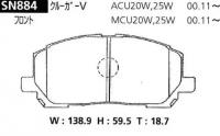 Дисковые тормозные колодки Advics / Sumitomo SN884