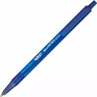 Ручка шариковая автоматическая BIC Round Stic Clic синяя (толщина линии 0.4 мм), 614075