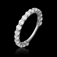 PLATINA jewelry Кольцо из белого золота с Swarovski Zirconia 01-5317-00-501-1120-38, размер 16