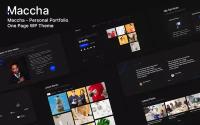 Шаблон Wordpress Maccha - One Page Personal Portfolio Theme WordPress