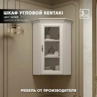 Витрина угловая верхняя Kentaki NADN1W (Белый) Black Red White