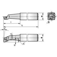 ХИЗ 172045-ВК8 Резец расточной для глухих отверстий 25х20х240 ВК8