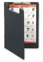 Папка планшет для бумаги с зажимом сверху А4 BANTEX 4212 A5 черный с верхней створкой