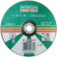 Диск шлифовальный HITACHI -Луга 23060HR, по металлу 27 (14А) A 24 R BF 230х6х22.2