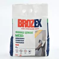 Смесь шпаклевочная Brozex WR 75 белая финиш цемент для стен 4,0 кг (1шт.)