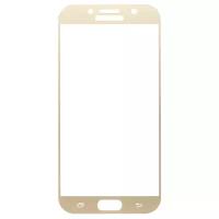 Защитное стекло для Samsung A720F Galaxy A7 (2017) (с рамкой) (золотое) )