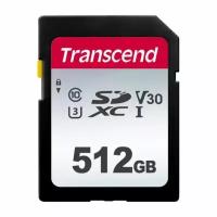 Transcend Карта памяти SD 512GB Transcend 300S SDXC UHS-I U3 V30 [TS512GSDC300S]