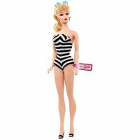 Кукла Barbie Black and White Bathing Suit (Барби черно-белый купальный костюм)