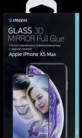 Deppa Защитное стекло Deppa Mirror для Apple iPhone XS Max 3D Full Glue (черная рамка)