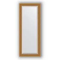 Зеркало Evoform Exclusive 530x1330 с фацетом, в багетной раме 70мм, состаренное золото с плетением BY 3509