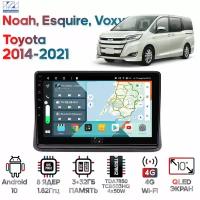 Штатная магнитола Wide Media Toyota Noah, Esquire, Voxy 2014 - 2021 [Android 10, 10 дюймов, 3/32GB, 8 ядер, TDA7850, DSP, SPDIF, QLED, 1280*720]