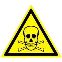 Предупреждающий знак Опасно! Ядовитые вещества W03. 200х200 мм