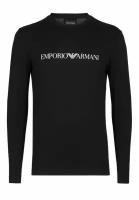 Хлопковый лонгслив с логотипом EMPORIO ARMANI, размер S