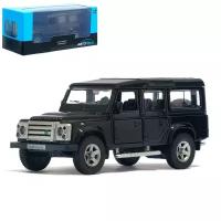 Машина металлическая LAND ROVER DEFENDER, 1:32, открываются двери, инерция, цвет чёрный