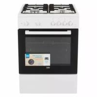 Газовая плита Beko FFSS62010GW, электрическая духовка, сталь, белый [7786183812]