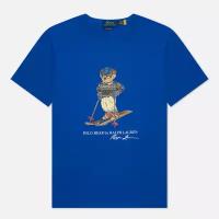 Мужская футболка Polo Ralph Lauren Custom Slim Fit Polo Bear Ski Gear синий, Размер XS