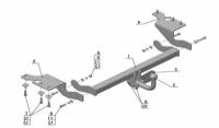 Фаркоп toyota verso минивэн (2008-2012) (без электрики) ty24