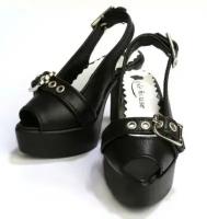 Iplehouse shoes (Летние туфли черные для кукол Иплхаус 70 см)