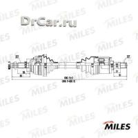 MILES Привод в сборе VW CADDY/SKODA FELICIA 1.3-1.9D 95-01 лев. GKN 301470 GC01128