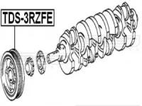 Шкив коленвала Febest TDS-3RZFE Toyota: 13408-75030 Toyota 4 Runner (Kzn18_ Vzn18_ Rzn18_). Toyota Coaster Автобус