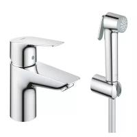 Grohe Смеситель однорычажный для раковины Grohe BauEdge 23757001 с гигиеническим душем