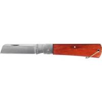 Нож SPARTA 78998, складной, 200 мм, прямое лезвие, деревянная ручка