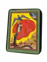 Освященная икона на дереве ручной работы - Огненное восхождение Cвятого Пророка Илии, арт И1226