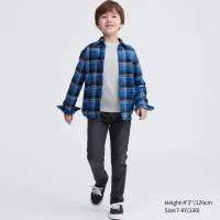Детские ультраэластичные мягкие джинсы с застежкой-молнией, темно-серый, 5-6Y(120)