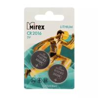 Батарейка литиевая Mirex CR2016-2BL 3В блистер 2 шт