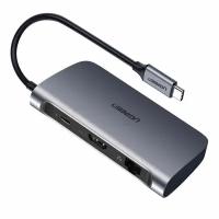 Конвертер USB-C 6 в 1 с PD (CM212) +HDMI 4K + 3*USB 3.0 + TF/SD