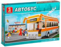 Конструктор автобусная остановка с фигурками, 465 дет. Sluban M38-B0332