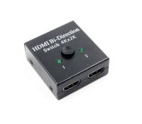 Сплиттер-свитчер HDMI на 2 порта HDMI, 4K@30Hz, с переключателем, двунаправленный, чёрный