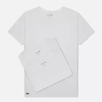 Комплект мужских футболок Lacoste 3-Pack Crew Neck Slim Cotton белый, Размер M