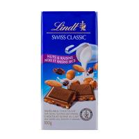 Шоколад молочный Lindt с изюмом, фундуком и миндалем 100г Швейцария