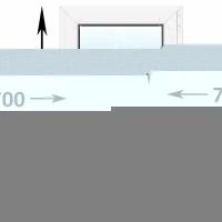 Пластиковое окно Veka WHS одностворчатое 700x1200 (ШxВ)