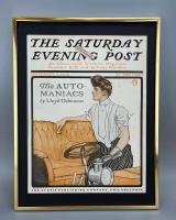 Оригинальная обложка журнала Saturday Evening Post 1903 года в раме. Уникальный подарок!