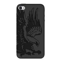 Чехол и защитная пленка для Apple iPhone 4/4S Deppa Art Case Black орел