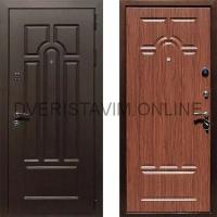 Входные двери: Дверь Йошкар-Ола Эврика Орех металлическая (Сторона открывания: Левая, Размер короба - 960*2050мм)