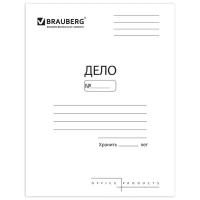 Скоросшиватель картонный BRAUBERG, гарантированная плотность 300 г/м2, белый, до 200 листов