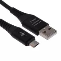 Data-кабели Smartbuy Кабель Smartbuy iK-12ERG, microUSB - USB, 2 А, 1 м, резиновая оплетка, металл, черный