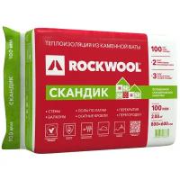 Базальтовая вата Rockwool Лайт Баттс Скандик 800х600х100 мм 6 плит в упаковке