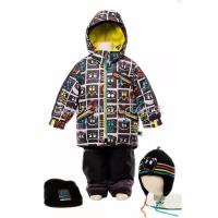 Куртка, полукомбинезон, манишка, шапкаDEUX PAR DEUX P812 (Многоцветный, Мальчик, 7 лет / 122 см, 30)