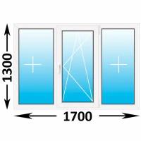 Пластиковое окно Veka WHS трехстворчатое 1700x1300 (ширина Х высота) (1700Х1300)