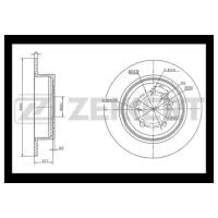 Диск.торм.зад Toyota RAV4 II 00- Chery Tiggo (T11) 06- Zekkert bs5472