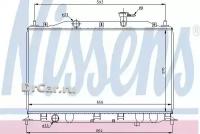 NISSENS Радиатор двигателя HYUNDAI ACCENT 1.4/1.6 MAN 05-